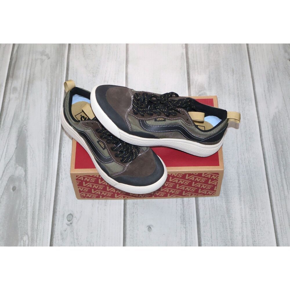NEW Vans Unisex UltraRange EXO SE Shoes Black/Olive Brown Low Top Sneakers 9.5